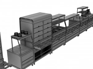 Bistroself service line sections by astra 3D Model