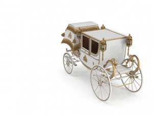 Luxury Baroque Carriage 3D Model