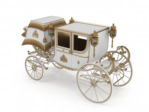 Luxury Baroque Carriage 3D Model