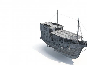 Old Style Touristic Ship 3D Model