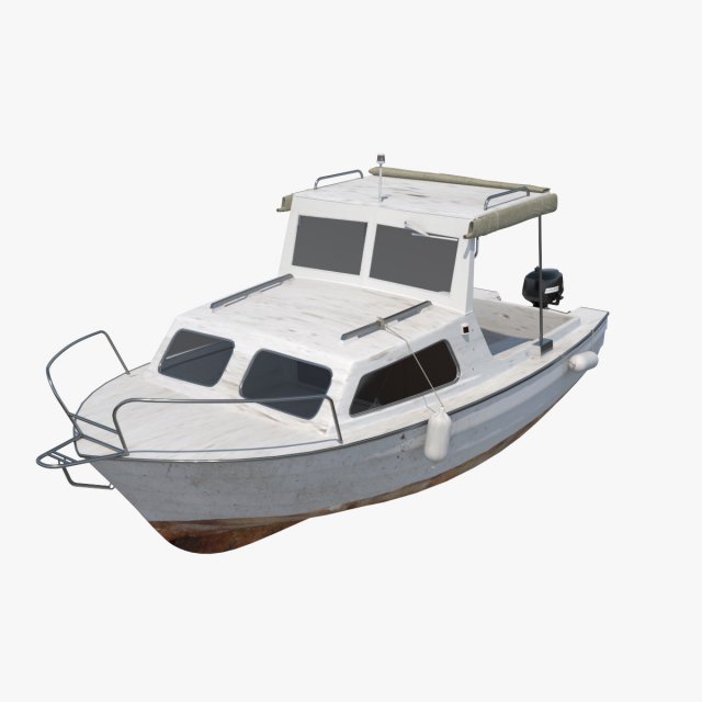 Small Motor Boat 3D Model in Boats 3DExport