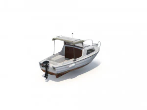 Small Motor Boat 3D Model