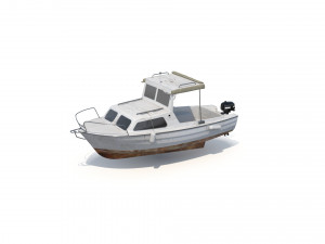Small Motor Boat 3D Модель