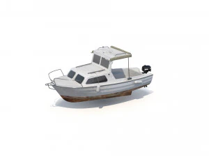 Small Motor Boat 3D Model