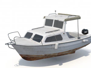 Small Motor Boat 3D Model