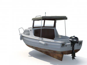 Small Motor Boat 3D Model