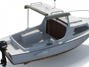 Small Motor Boat 3D Модель