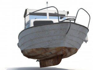 Small Motor Boat 3D Model