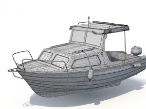 Small Motor Boat 3D Модель
