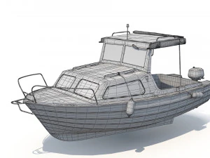 Small Motor Boat 3D Model