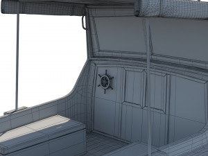 Small Motor Boat 3D Модель