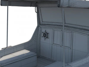 Small Motor Boat 3D Model