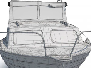 Small Motor Boat 3D Model