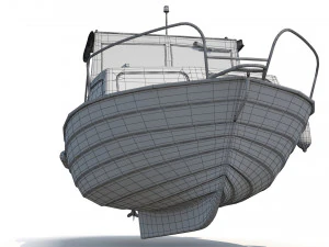 Small Motor Boat 3D Model