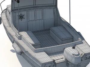 Small Motor Boat 3D Model