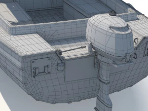 Small Motor Boat 3D Model
