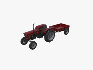 Farm Tractor 3D Model