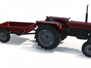 Farm Tractor 3D Model
