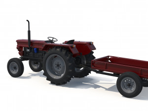 Farm Tractor 3D Model