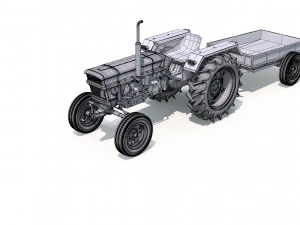 Farm Tractor 3D Model