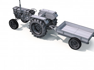 Farm Tractor 3D Model
