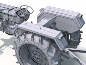 Farm Tractor 3D Model