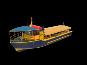 Touristic Boat 3D Model
