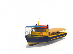 Touristic Boat 3D Model