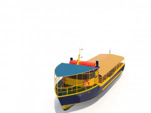 Touristic Boat 3D Model