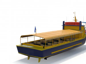 Touristic Boat 3D Model