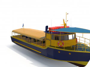 Touristic Boat 3D Model