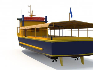 Touristic Boat 3D Model