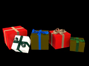 크리스마스 선물 상자 3D 모델