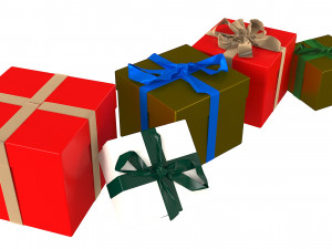 Christmas Gift Boxes 3D 모델