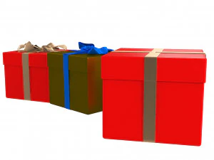 크리스마스 선물 상자 3D 모델