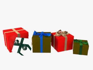 크리스마스 선물 상자 3D 모델
