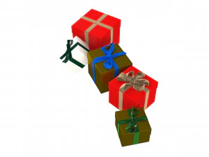 크리스마스 선물 상자 3D 모델
