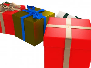 크리스마스 선물 상자 3D 모델