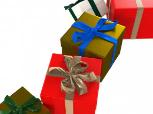 크리스마스 선물 상자 3D 모델