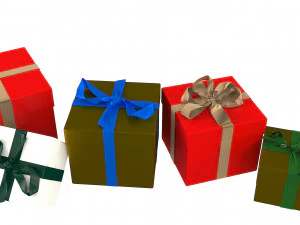 크리스마스 선물 상자 3D 모델