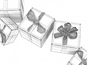 크리스마스 선물 상자 3D 모델