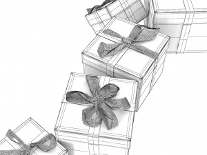 크리스마스 선물 상자 3D 모델