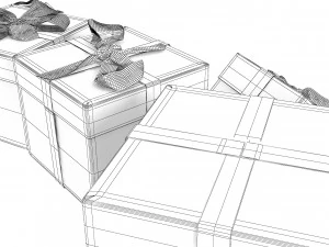 크리스마스 선물 상자 3D 모델