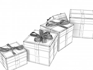 Christmas Gift Boxes 3D 모델