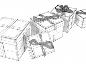 크리스마스 선물 상자 3D 모델