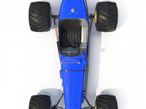 Kereta Biru Model 3D