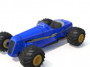 Kereta Biru Model 3D