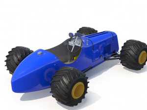 Kereta Biru Model 3D