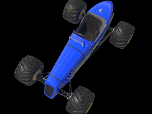 Kereta Biru Model 3D