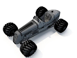 Kereta Biru Model 3D
